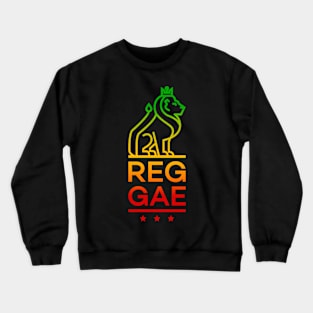 Minimalist Reggae Lion Rasta Colors Reggae Crewneck Sweatshirt